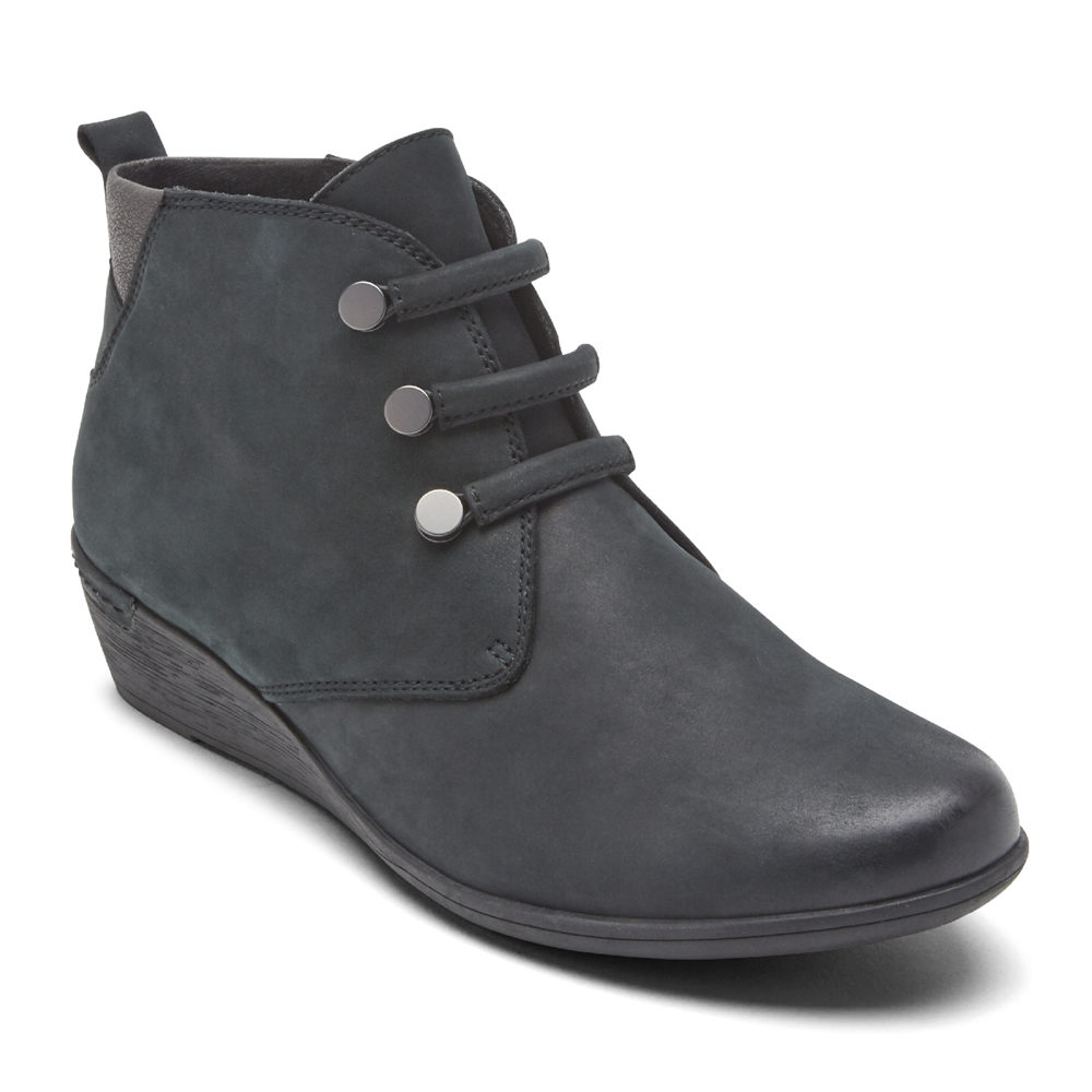 Botas Rockport Mulher Pretas - Cobb Hill Devyn Chukka - 12843ZTJV